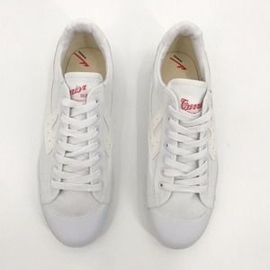 WOS33 White & White Wash Classic Low-Top Sneakers - Size US 12 (EU 42)